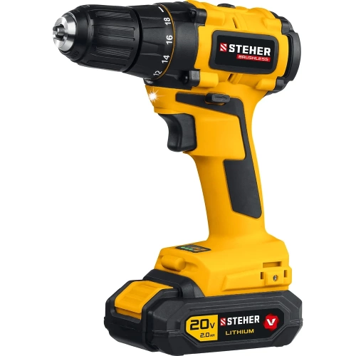 Бесщеточная дрель-шуруповерт STEHER CDB-200-2 фото 3 Бесщеточная дрель-шуруповерт STEHER CDB-200-2 фото 3