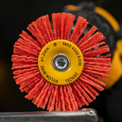 Щетка для дрели, 65 мм, Плоская, со шпилькой, нейлоновая щетина Denzel фото 9