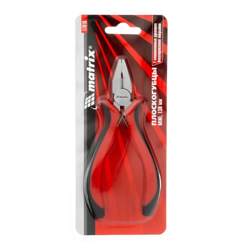 Плоскогубцы Mini, 130 мм, никелированные, авторазжим, двухкомпонентные рукоятки Matrix фото 6