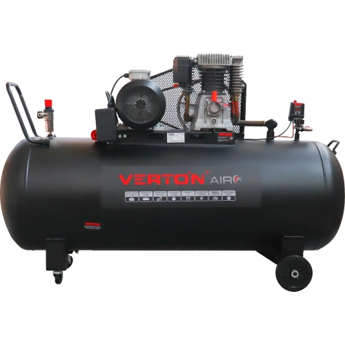Компрессор ременной VERTON Air AC-500/1120R, 380/50 В/Гц, масл ремен, 1120л/мин, V500л, мощность5.5 кВт, макс давление12.5 бар, двиг, Медь, двухступ.голов 01.14017.25122 фото 7