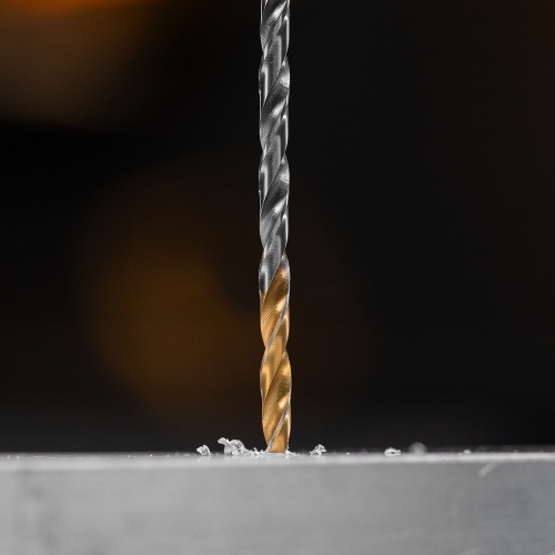 Сверло спиральное по металлу 4 х 119 мм, Р6М5, Golden Tip, удлиненное Denzel фото 9