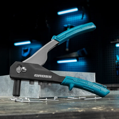 Заклепочник ручной GROSS 260 мм, заклепки 2, 4-3, 2-4, 0-4, 8 мм. 40415 фото 7