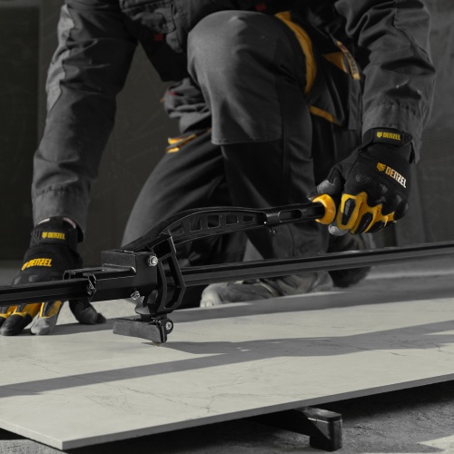 Плиткорез рельсовый 1200х16мм, каретка на подш., стальная станина, усил. рукоятка-пенал Denzel фото 14