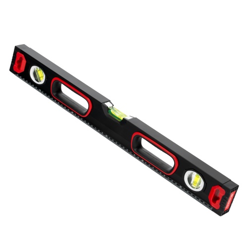 Уровень алюминиевый, усиленный, фрезерованный, 3 глазка, двухкомпонентные рукоятки, 600 мм Matrix фото 3