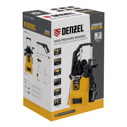 Моечная машина высокого давления R-180iD, 2000 Вт, 180 бар, 420 л/ч, асинх. двиг., бараб.// Denzel фото 25