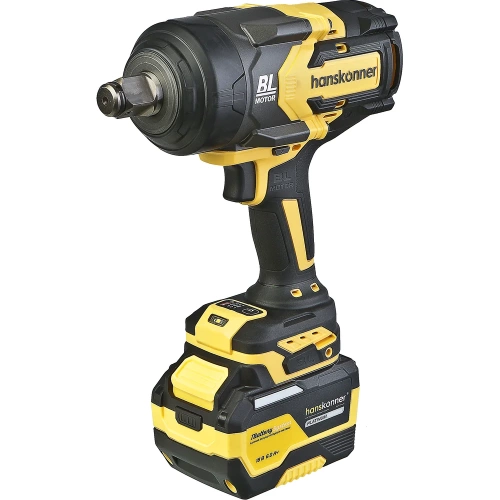 Гайковерт ударный Hanskonner безщеточный PLATINUM, 18В, 1 BatterySystem, 1300Нм, 3/4, акк 6Ач+ЗУ HCD201300BLC Гайковерт ударный Hanskonner безщеточный PLATINUM, 18В, 1 BatterySystem, 1300Нм, 3/4, акк 6Ач+ЗУ HCD201300BLC