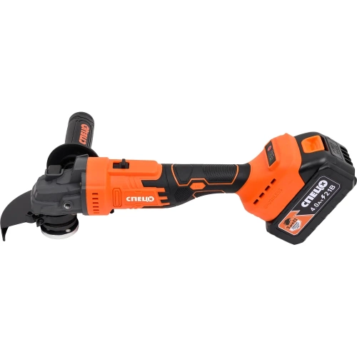 Шлифмашина угловая аккумуляторная СПЕЦ БШУ-21-Б (бесщеточный двигатель), 125мм, 5500-9000об/мин, 21В, 2 аккум Ли-Ион, 4,0Ач, зу 4,0ч СПЕЦ-4128 фото 3 Шлифмашина угловая аккумуляторная СПЕЦ БШУ-21-Б (бесщеточный двигатель), 125мм, 5500-9000об/мин, 21В, 2 аккум Ли-Ион, 4,0Ач, зу 4,0ч СПЕЦ-4128 фото 3