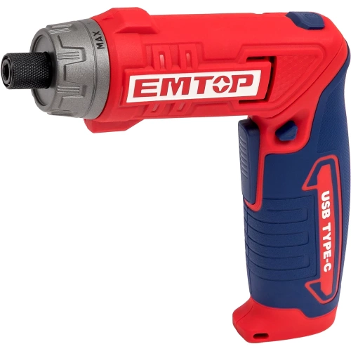 Отвертка аккумуляторная emtop напряжение: 8 В Шестигранный хвостовик: 1/4 " Скорость холостого хода: 220 об / мин Максимальный крутящий момент: 6 Нм ECSR0803 фото 3