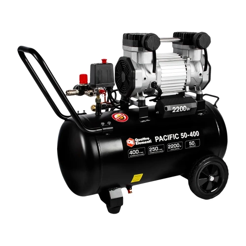 Безмасляный поршневой компрессор QUATTRO ELEMENTI PACIFIC 50-400 400 л/мин, 50 л, 3 л.с, 8 бар 915-359 фото 9