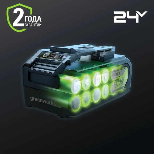 Аккумуляторная батарея GreenWorks G24B4II, 24В, 4 Ач 2938407 фото 7 Аккумуляторная батарея GreenWorks G24B4II, 24В, 4 Ач 2938407 фото 7