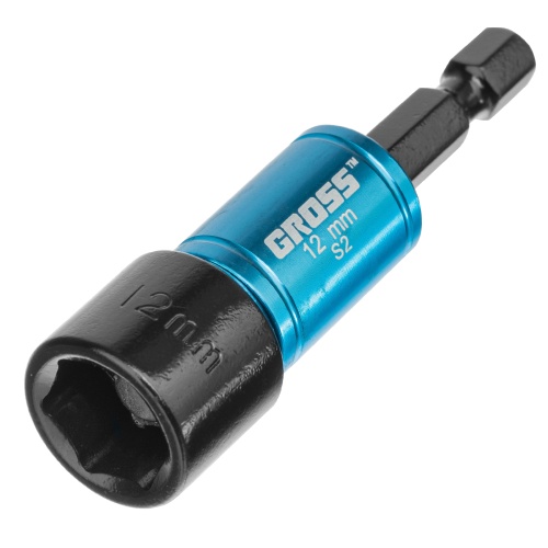 Набор бит с торцевыми головками 8, 10,12, 13 мм, магнит. Nut-Driver, S2 Gross фото 2