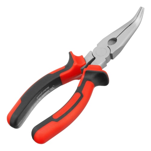 Длинногубцы изогнутые Nickel, 180 мм, никелированные, двухкомпонентные рукоятки Matrix фото 2 Длинногубцы изогнутые Nickel, 180 мм, никелированные, двухкомпонентные рукоятки Matrix фото 2