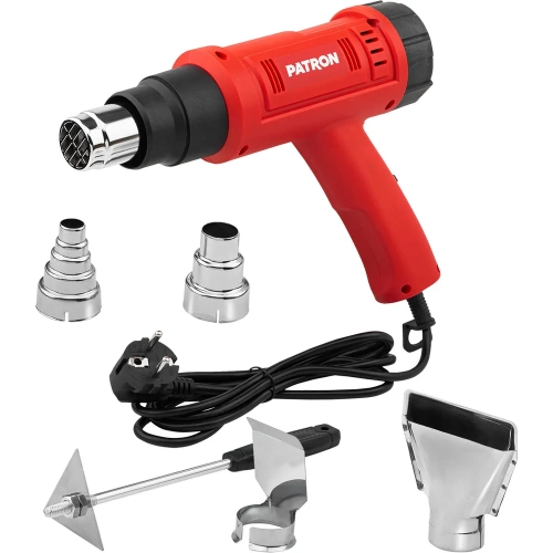 Фен промышленный электрический с насадками Patron 2000 Вт P-HG65-2000LCD(65568) фото 6