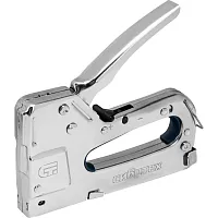 Мебельный степлер СИБРТЕХ металлический, регулируемый, тип скобы 53, 4-14 мм 40101