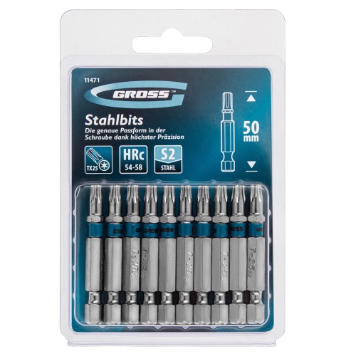 Бита Torx 25 х 50, сталь S2, 10 шт. Gross фото 6