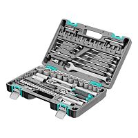 Набор инструментов, 1/2", 1/4", CrV, пластиковый кейс 82 предмета Stels