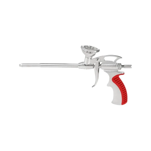 Пистолет для монтажной пены Workpro никелированный (ствол и игла-нерж.сталь,+4 пластик. удлинителя) , WP329046