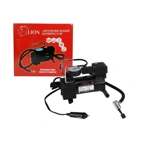 Компрессор Lion 35 л/мин, 12В мет корпус, в сумке, красная коробка 1/10_ Vtti-13002B фото 5