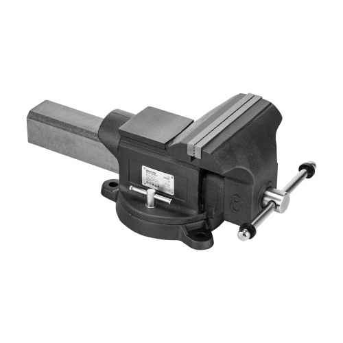 Тиски слесарные BVH-200, 200 мм, поворотные, стальная направляющая, с наковальней //Denzel фото 4