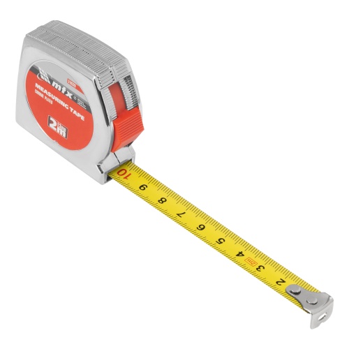 Рулетка Chrom, 2 м x 13 мм, хромированный корпус MTX фото 3