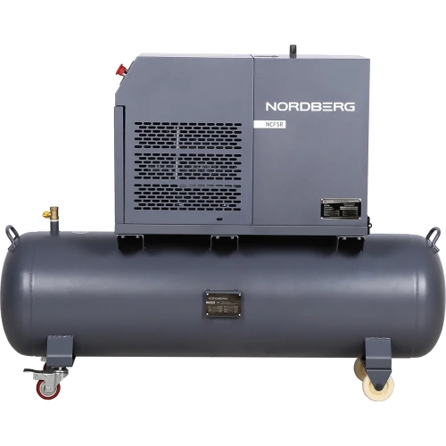 Компрессор винтовой NORDBERG 4 кВт, 10 бар, 450 л/мин, ресивер 180 л, IP54 NCF5R фото 3