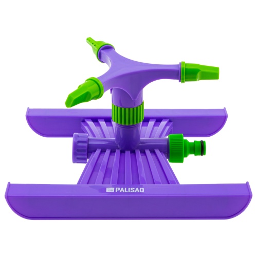 Разбрызгиватель, АБС-пластик, вращающий с тремя лопостями, штуц D 3/4, с подставкой, площадь полива до 180 кв. м, дальность полива 15 м Palisad фото 2