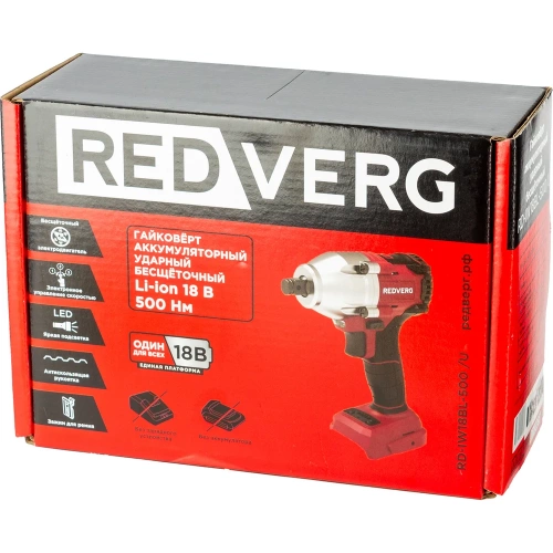 Гайковерт аккумуляторный ударный бесщеточный REDVERG RD-IW18BL-500/U (без акк, без з/у) 6682904 фото 9 Гайковерт аккумуляторный ударный бесщеточный REDVERG RD-IW18BL-500/U (без акк, без з/у) 6682904 фото 9