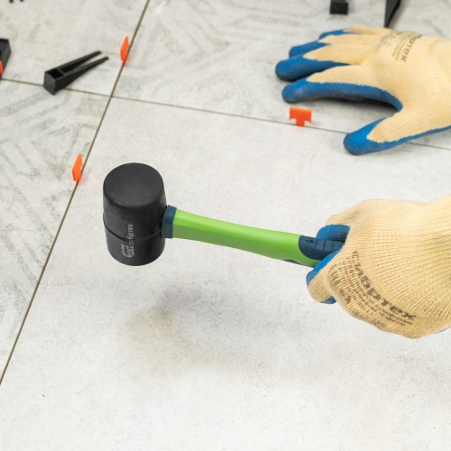 Киянка резиновая, 225 г, черная резина, фибергласовая рукоятка Сибртех фото 8