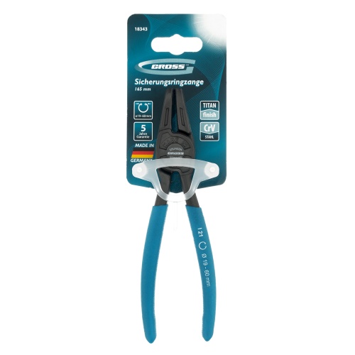 Съемник, 165 мм, для внутренних стопорных колец (19-60 мм) изогнутые губки (сжим) Gross фото 6