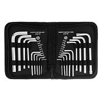 Набор ключей имбусовых HEX-Torx , 18 шт: HEX 1.5-10 мм, T10-T50, CrV, коротких, с сатиновым покрытием Matrix