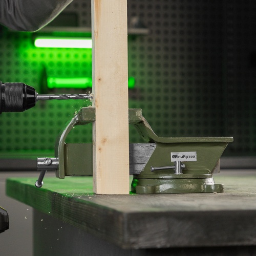 Тиски слесарные, 125 мм, стальные, поворотные Сибртех фото 14