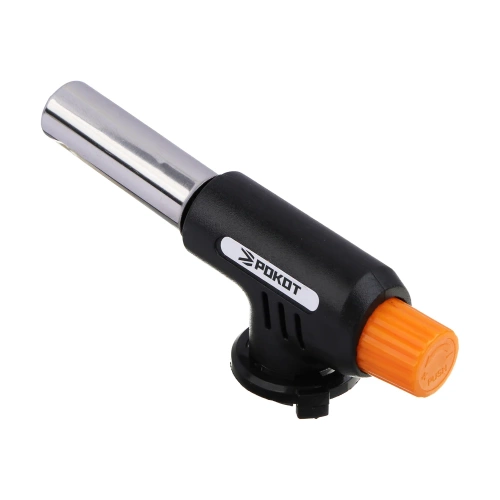 Горелка газовая РОКОТ с пьезорозжигом, цанговый захват, сопло 18.2 мм, 15.1x4х6.5 см 116-053