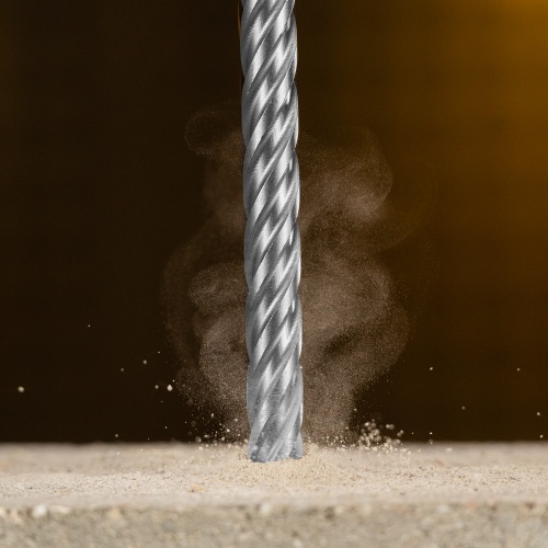 Бур по бетону, цельная крестовая пластина, 12x215 мм, SDS PLUS Denzel фото 11