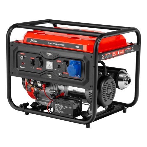Генератор бензиновый RS-7000E, 6 кВт, 230В, электростартер MTX фото 2