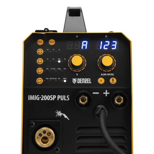 Аппарат инвертор. полуавтомат. cварки IMIG-200SP Pulse, 200 А, ПВ 60%, катушка 5 кг// Denzel фото 11
