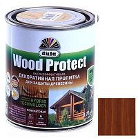 Пропитка декоративная для защиты древесины Dufa Wood Protect махагон 0,75 л
