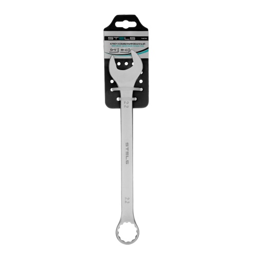 Ключ комбинированный, 22 мм, CrV, матовый хром Stels фото 5