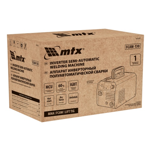 Аппарат инвертор. полуавтомат. cварки FCAW-130, 130 А, ПВ 60%// MTX фото 5