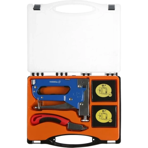 Мебельный степлер в кейсе ТУНДРА типы скоб 140/28/300, 4 - 14 мм + скобоудалитель, скобы 1550270 фото 6 Мебельный степлер в кейсе ТУНДРА типы скоб 140/28/300, 4 - 14 мм + скобоудалитель, скобы 1550270 фото 6