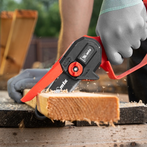 Цепная мини-пила аккумуляторная, MCS-100, шина 100 мм, Li-Ion, 20 В MTX фото 39