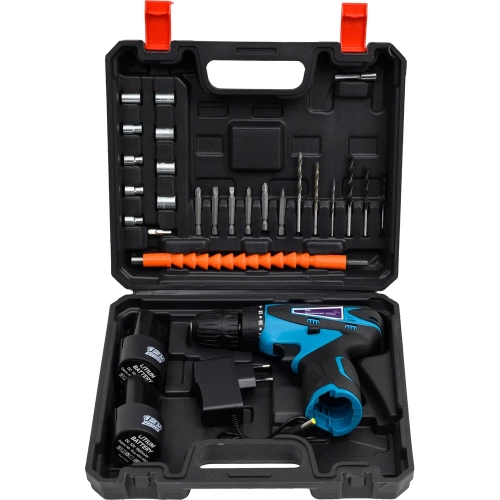 Аккумуляторная дрель-шуруповерт AktiTool cd12g set 12 В, 2 li-ion, 1500 mah, кейс, гибкий удл. 101203 фото 11 Аккумуляторная дрель-шуруповерт AktiTool cd12g set 12 В, 2 li-ion, 1500 mah, кейс, гибкий удл. 101203 фото 11