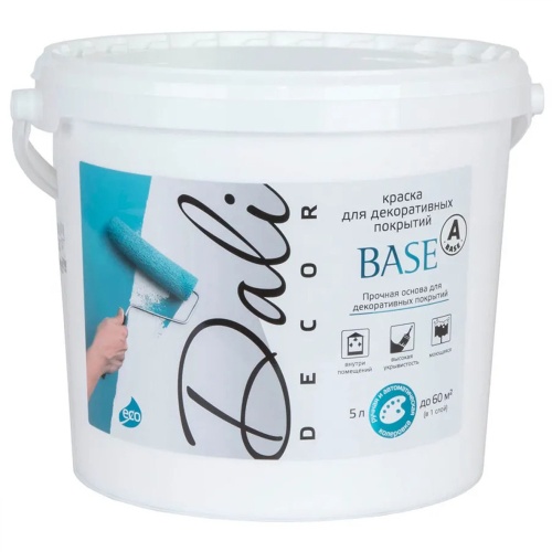 Краска акриловая Dali Decor Base 20287 для декоративных покрытий база А 5 л