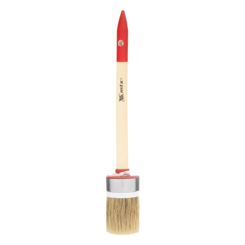 Кисть круглая, Профи №8 (35 мм) натуральная щетина, деревянная ручка MTX фото 2