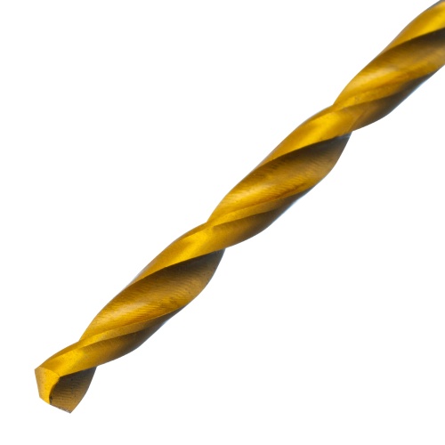 Сверло спиральное по металлу 2,5 х 95 мм Р6М5, Golden Tip, удлиненное, 2шт. Denzel фото 3
