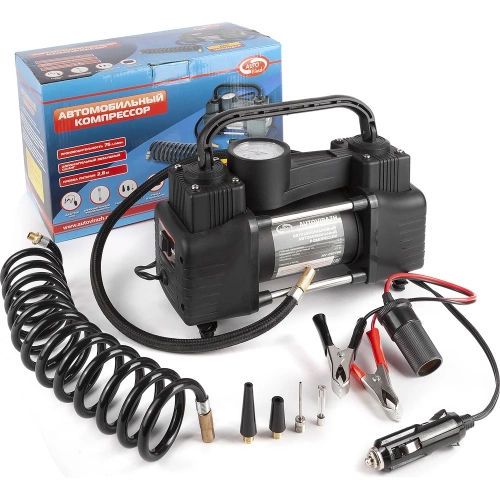 Компрессор AUTOVIRAZH двухцилиндровый 75 л/мин с манометром шт AV-010750 фото 10