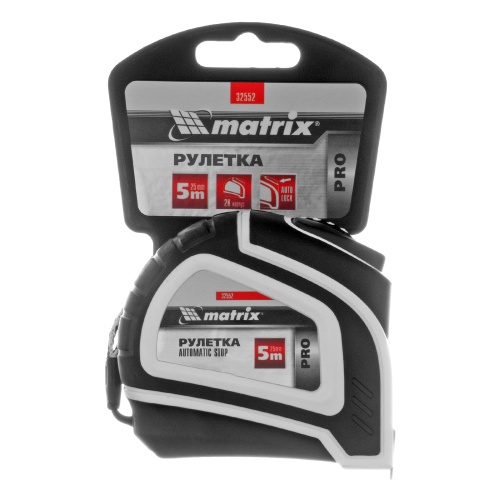 Рулетка Autostop,5 м х 25 мм,двухкомпонентный корпус,автоматическая фиксация,Pro Matrix фото 7 Рулетка Autostop,5 м х 25 мм,двухкомпонентный корпус,автоматическая фиксация,Pro Matrix фото 7