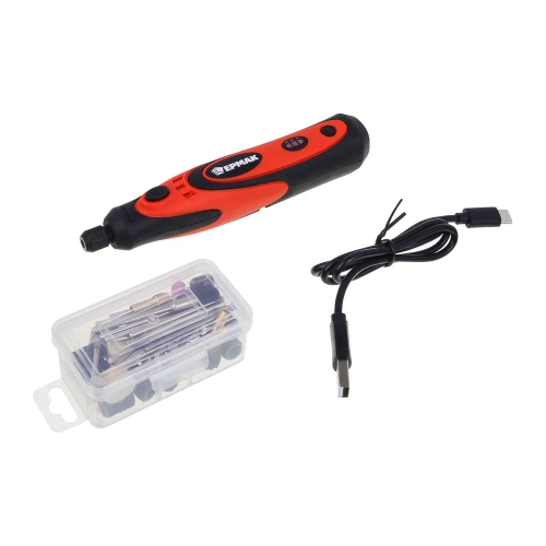 Гравер аккумуляторный ЕРМАК 3,7В 0,7 А-Ч, набор аксессуаров 40 пр. 620-579 фото 3 Гравер аккумуляторный ЕРМАК 3,7В 0,7 А-Ч, набор аксессуаров 40 пр. 620-579 фото 3