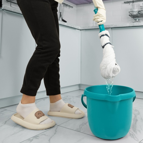 Швабра отжимная скручиванием 120 см, насадка из микрофибры, 120 г, Home Palisad фото 9