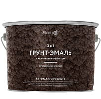 Грунт-эмаль Elcon Smith 3 в 1 с молотковым эффектом шоколад 10 кг