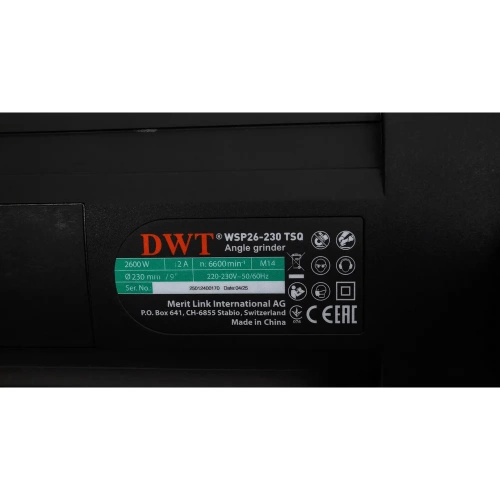 Угловая шлифовальная машина DWT WSP26-230 TSQ фото 8